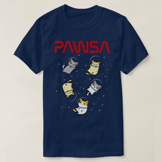 Funny Space Astronaut Katze gibt Männer Frauen Kin T-Shirt (Design vorne)