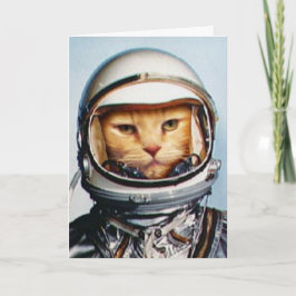 Funny "Space Cat" Geburtstag Karte