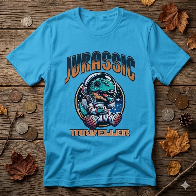 Funny Space Dinosaur Alien Astronaut T-Shirt (Von Creator hochgeladen)