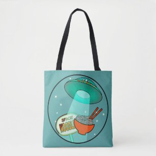 Funny Space Noodles Tote Bag