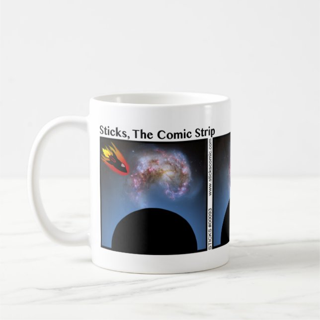 Funny Spaceship Stickman Tasse - 093 (Links)