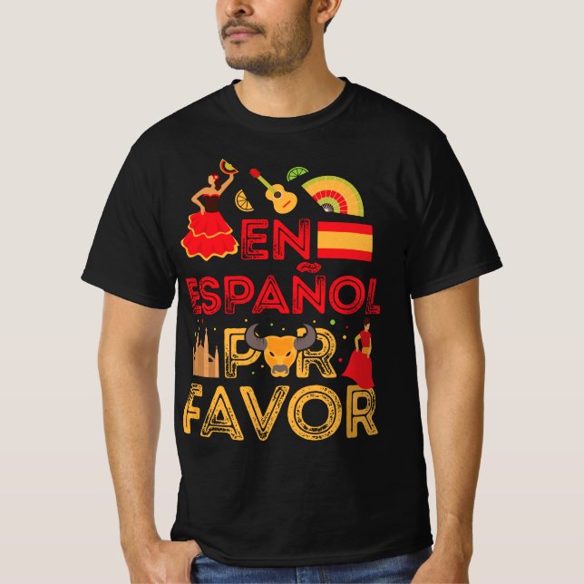 Funny Spanish Teacher  T-Shirt (Vorderseite)