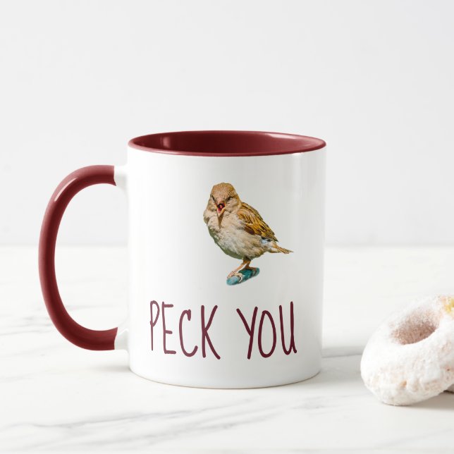 Funny Sparrow - Peck You Tasse (Mit Donut)