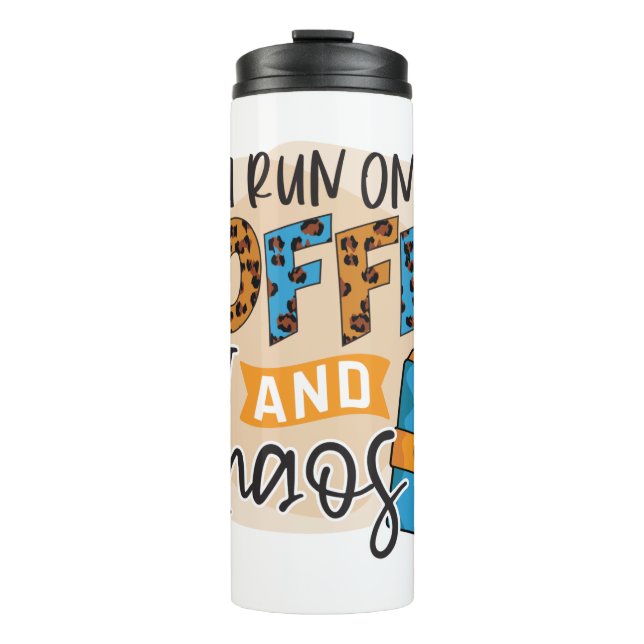 Funny Spaß Coffee Quotes für Kaffeeliebhaber Gesch Thermosbecher (Vorderseite)