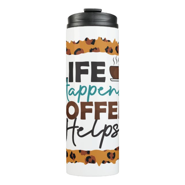 Funny Spaß Coffee Quotes für Kaffeeliebhaber GIFT  Thermosbecher (Vorderseite)