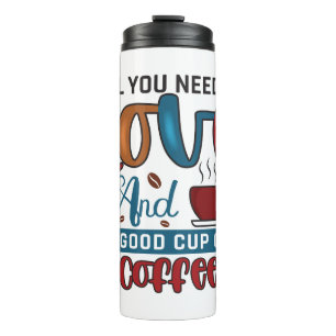 Funny Spaß Coffee Quotes für Kaffeeliebhaber Thermosbecher