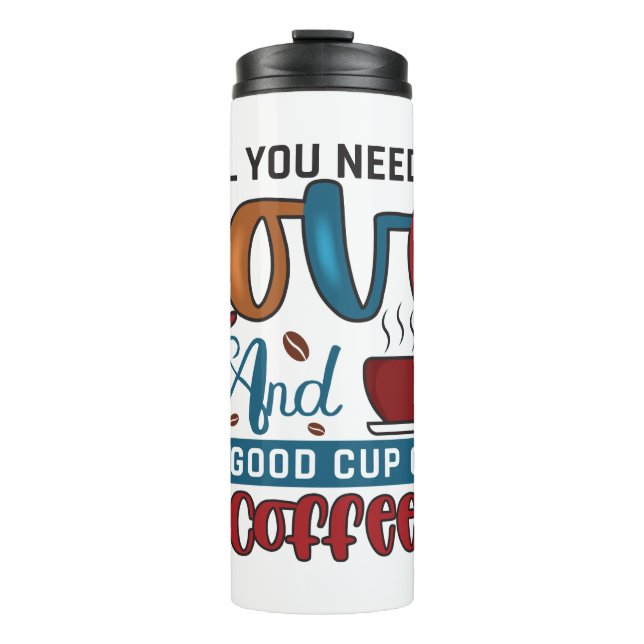 Funny Spaß Coffee Quotes für Kaffeeliebhaber Thermosbecher (Vorderseite)