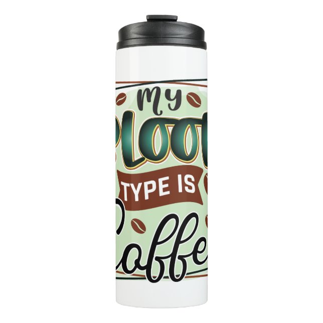 Funny Spaß Coffee Quotes Thermal Tumbler Thermosbecher (Vorderseite)