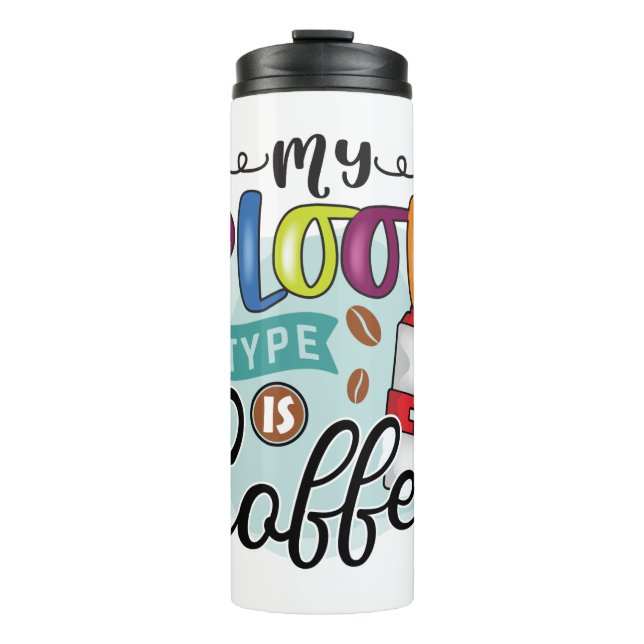 Funny Spaß Coffee Quotes Thermal Tumbler Thermosbecher (Vorderseite)