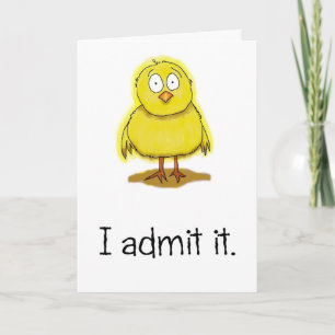 Funny Spaß Happy Valentine's Day Chick Card Feiertagskarte
