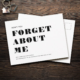 Funny Spaß Neue Adresse Einfache Minimalistische B Ankündigungspostkarte