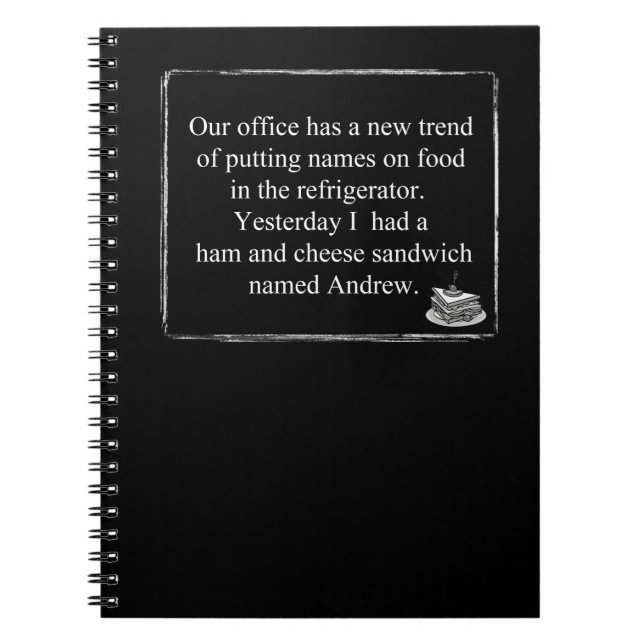 Funny Spaß Notebook Office Lunch Mystery Notizblock (Vorderseite)
