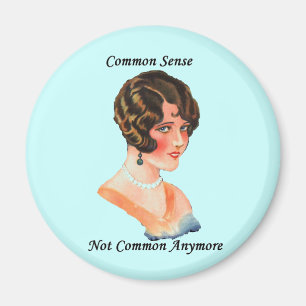 Funny Spaß Retro Frauen gesunden Menschenverstand  Magnet