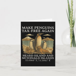 Funny Spaß Sarcastic Pinguin macht Pinguin steuerf Karte