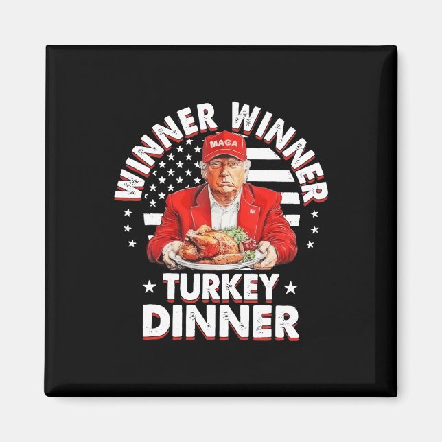 Funny Spaß Trump Gewinner Türkei Abendessen als Magnet (Vorne)