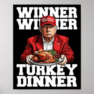 Funny Spaß Trump Gewinner Türkei Abendessen als Poster