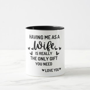 Funny Spaß Valentine Geschenk für Ehefrau   Für si Tasse