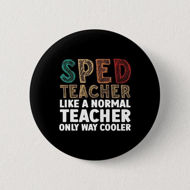 Funny Special Bildung Design für Männer Frauen Spr Button (Vorderseite)