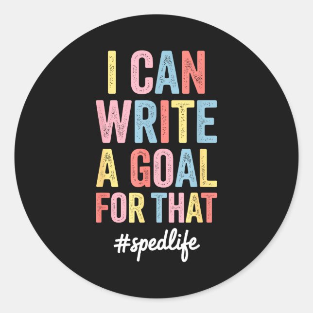 Funny Special Education Design For Men Women Sped  Runder Aufkleber (Vorderseite)