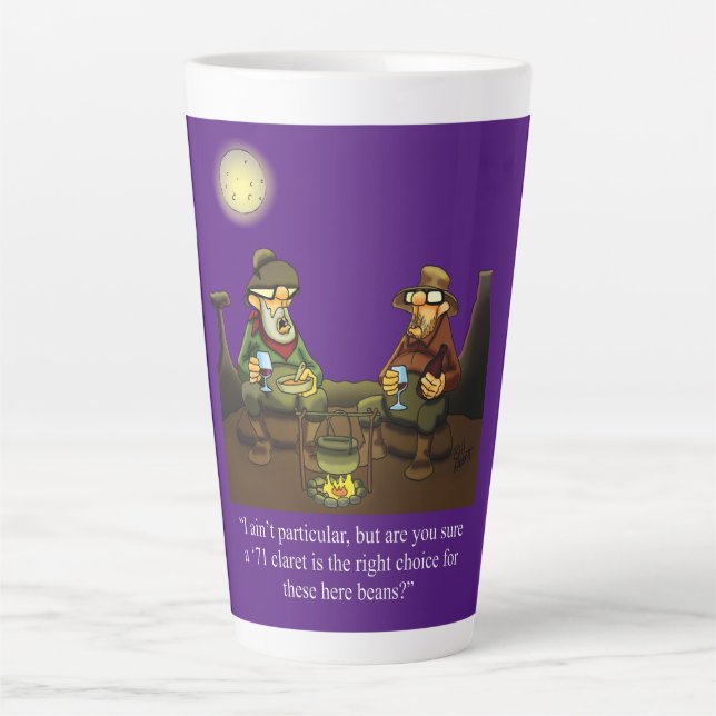 Funny Spectickles Cowboy Wild West Wine Latte Tass Milchtasse (Vorderseite)