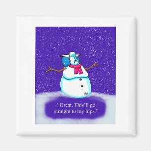 Funny Spectickles Holiday Diät Schnee Cartoon Magnet