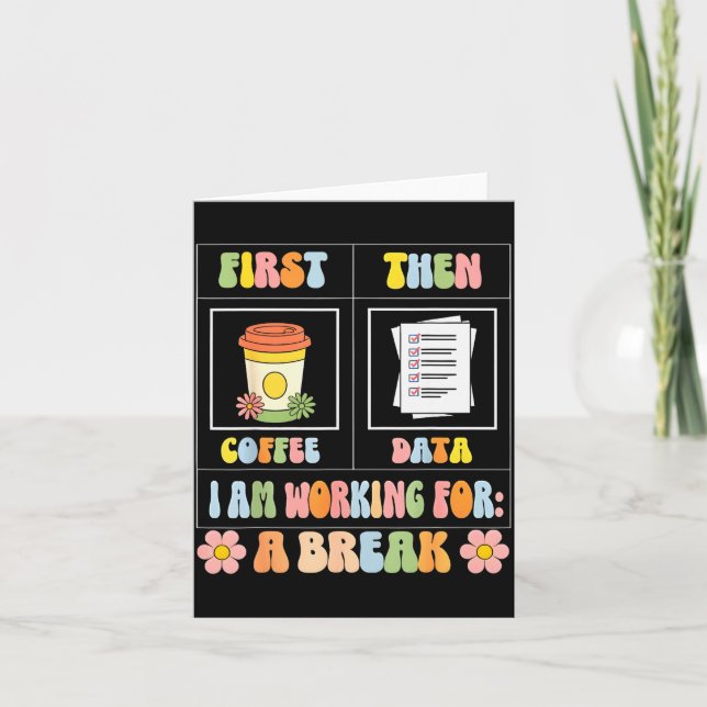 Funny Sped Teacher Special Education First Coffee  Karte (Vorderseite)