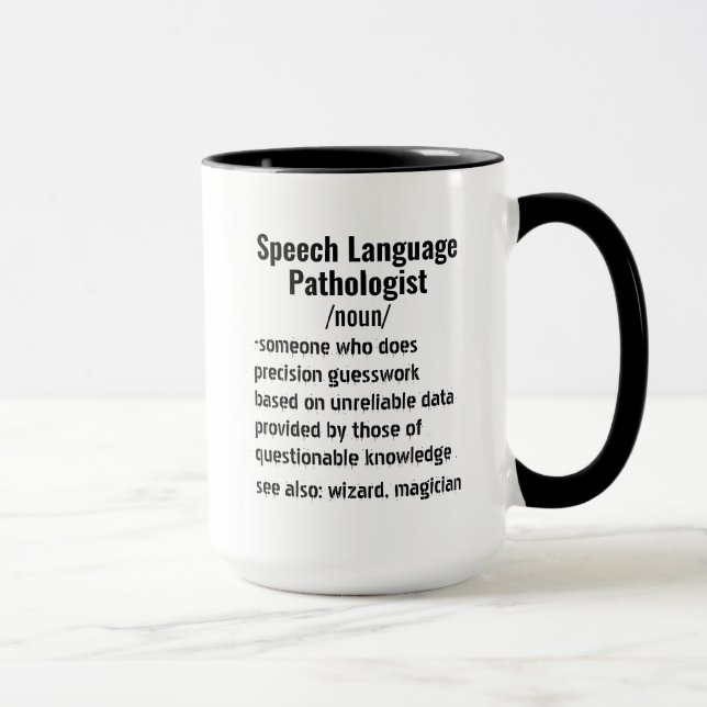 Funny Speech Language Pathologe Definition Geschen Tasse (Rechts)
