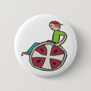 Funny Speedy Rollstuhlbenutzer Button