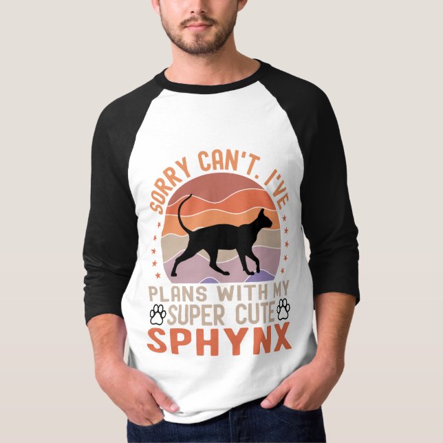 Funny Sphynx Besitzer hat Pläne für Sphynx Cat T-Shirt (Vorderseite)