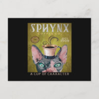 Funny Sphynx Cat Coffee Co. A Cup Of Character