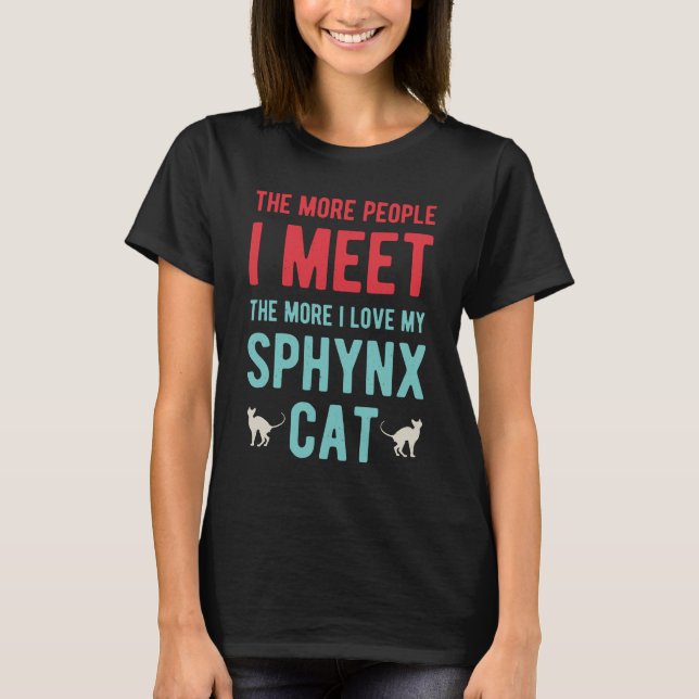 Funny Sphynx Cat T-Shirt (Vorderseite)