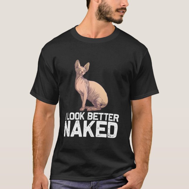 Funny Sphynx Katzendesign für Männer Frauen Haarlo T-Shirt (Vorderseite)