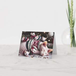 Funny Sphynx Weihnachtskarte Karte