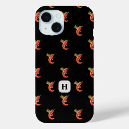 Funny Spicy Chili auf Feuermuster Case-Mate iPhone Hülle