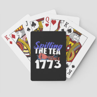 Funny Spilling The Tea Seit 1773 Patriotic USA 4t Spielkarten