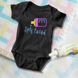 Funny Spit Faced Baby Bodysuit Strampler