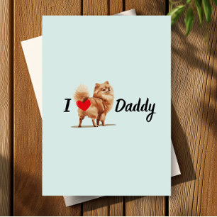 Funny Spitz Dog Bum Herzblut Tageswagen Karte