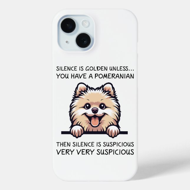 Funny Spitz Dog Case-Mate iPhone Hülle (Rückseite)