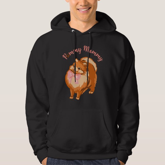 Funny Spitz Dog Pommy Mommy Hoodie (Vorderseite)