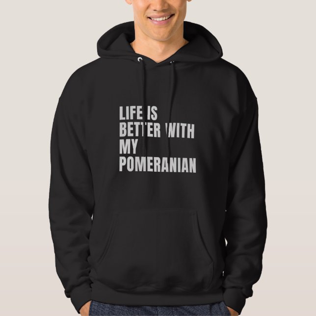 Funny Spitz Dog Quotes Hoodie (Vorderseite)