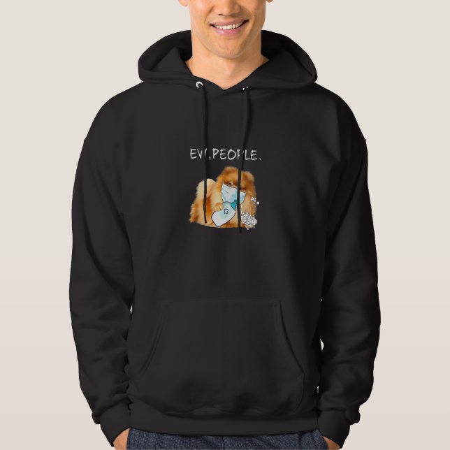 Funny Spitz Ew People Dog Lover Hoodie (Vorderseite)