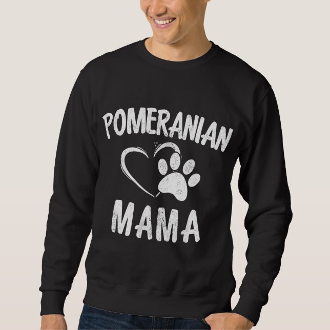 Funny Spitz Mama Gift Pet Lover Apparel Dog P Sweatshirt (Vorderseite)