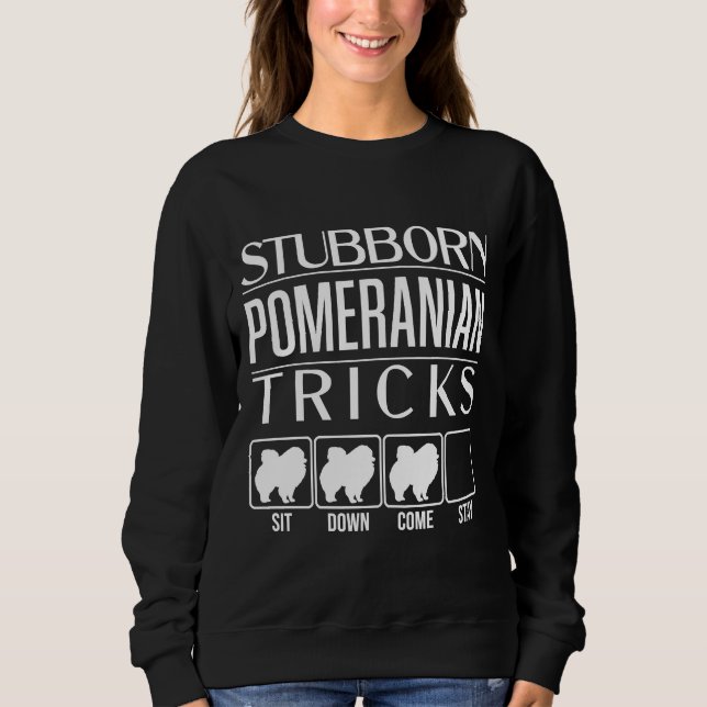 Funny Spitz Stubborn Spitz Tricks Stubb Sweatshirt (Vorderseite)