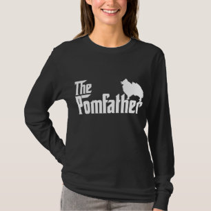 Funny Spitz Vater Vater Der Pom Vater Dog Lov T-Shirt