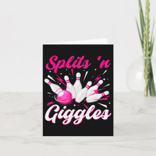 Funny Splits in Giggles Bowling Team Niedlich Bowl Karte