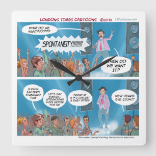 Funny Spontanate Coach Wall Clock Quadratische Wanduhr