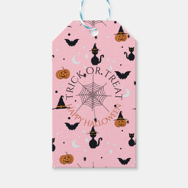 Funny Spookoky Halloween Pink Design Geschenkanhänger (Vorderseite)