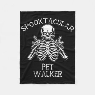 Funny Spooktacular Pet Walker Halloween Fleecedecke