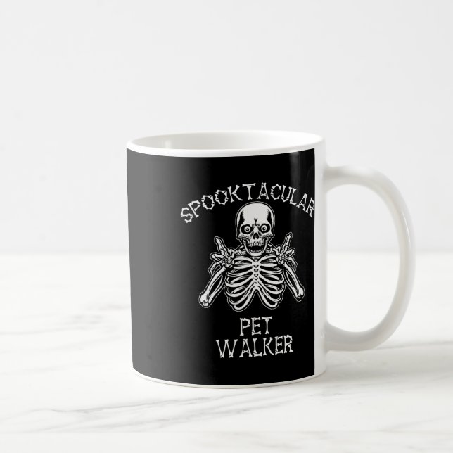 Funny Spooktacular Pet Walker Halloween Kaffeetasse (Rechts)