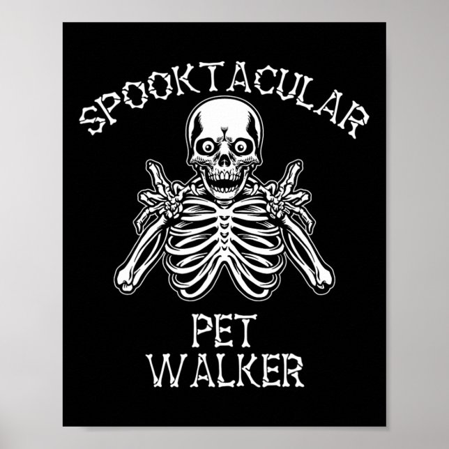 Funny Spooktacular Pet Walker Halloween Poster (Vorne)